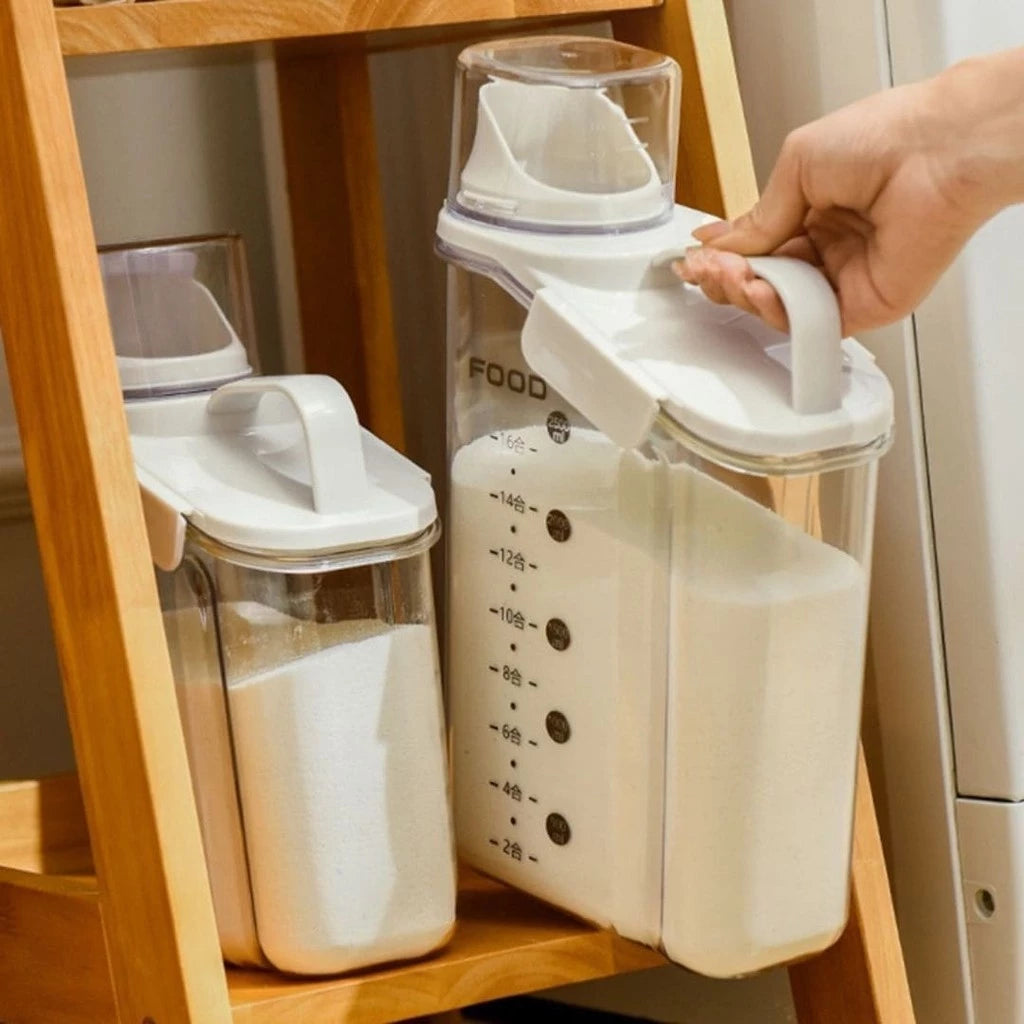 Premium Airtight Jar Kit with Measuring Cup - Tazzi