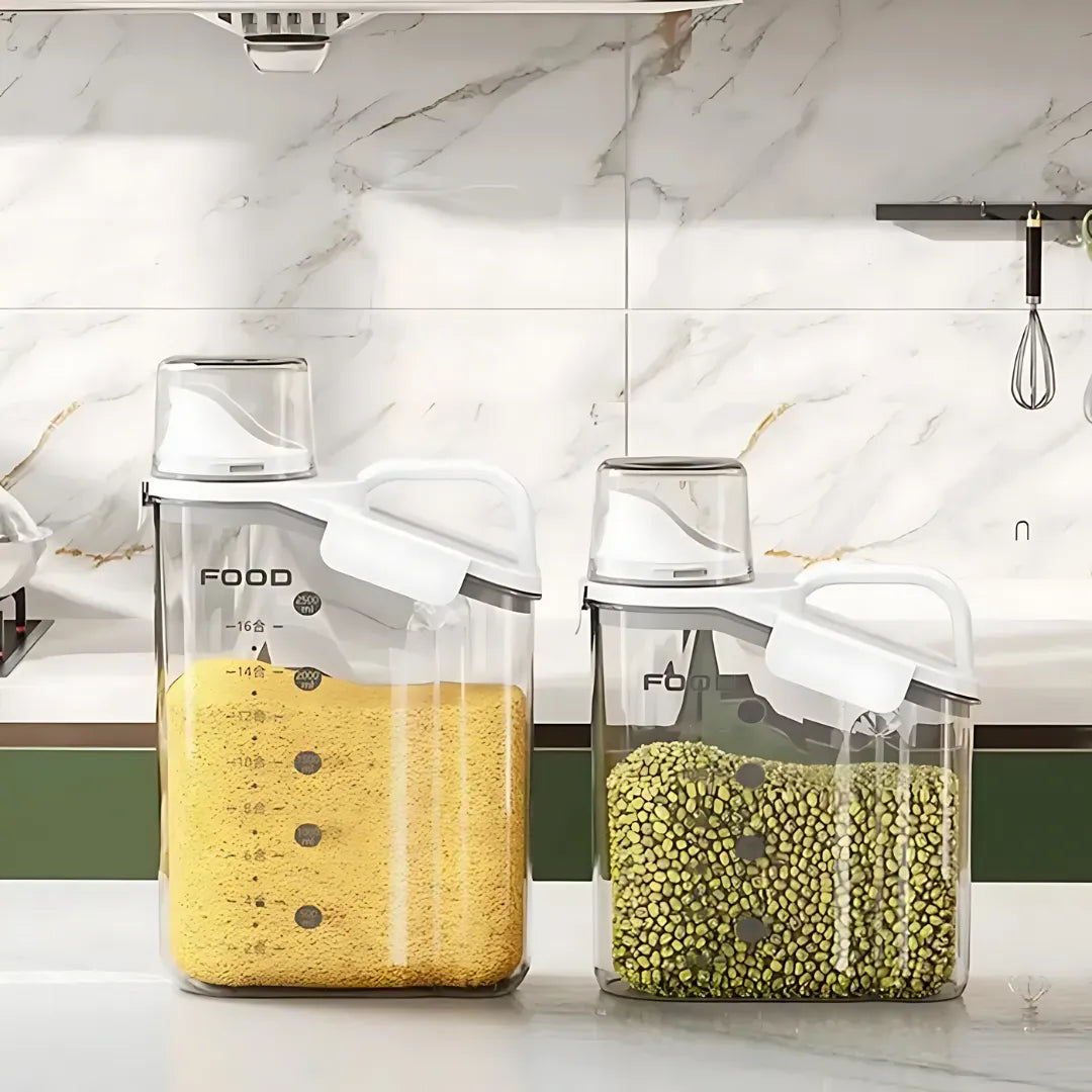 Premium Airtight Jar Kit with Measuring Cup - Tazzi