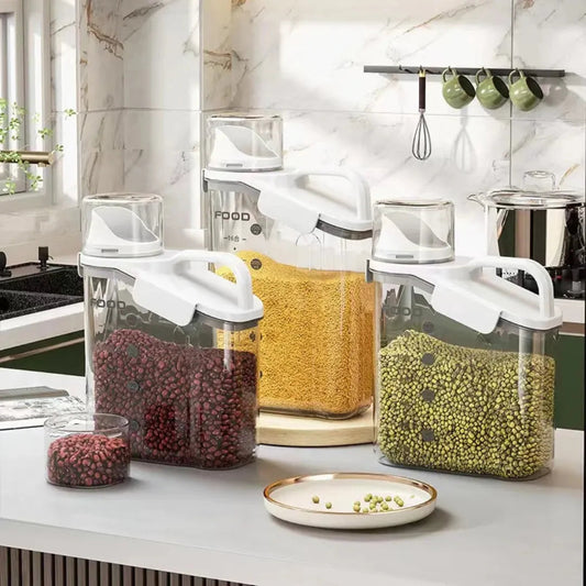 Premium Airtight Jar Kit with Measuring Cup - Tazzi