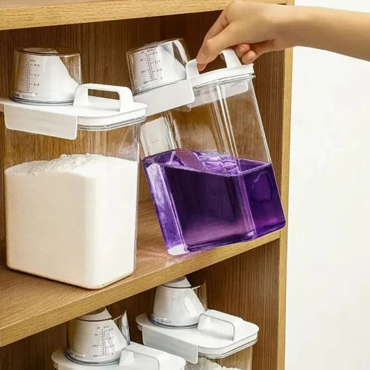 Multifunctional Airtight Jar Kit with Measuring Cup - Tazzi